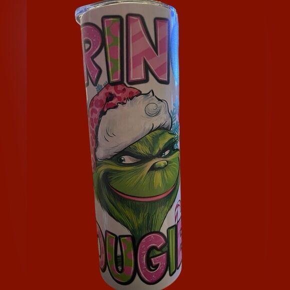 Grinchy & Bougie Christmas 20oz Tumbler Grinch NEW - Picture 3 of 5